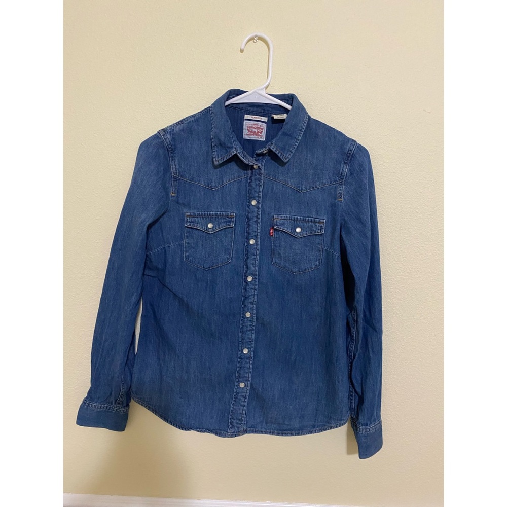 Levi button down shirt girl size xs